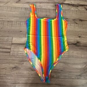 Women’s Rainbow Striped Bodysuit